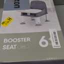 Baby Travel Booster Seat with Double Tray, BabyBond Upgraded Toddler Portable Baby Chair, Booster Seat for Dining Table, Stable and Foldable Booster Baby Chair for Indoor/Outdoor (Grey)