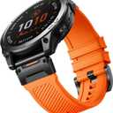 Bandletic Rubber Bands - Compatible with Garmin Fenix 7X Pro, 6X, 5X Watch Bands, 26mm Easy-Fit Band for Fenix 8/ 51mm/ 7X/ 6X Pro/ 5X Plus/ 3 HR/ Tactix/ Enduro