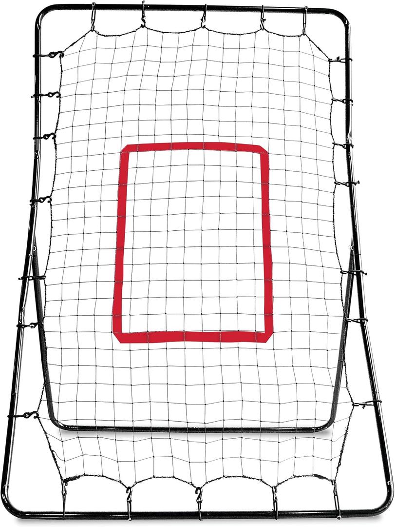 SKLZ PitchBack Baseball and Softball Pitching Net and Rebounder, Black/Red, 2' 9" x 4' 8"