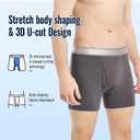 Carer Incontinence Underwear for Men Washable with Front Fly Mens Incontinence Boxer Briefs with Front Absorbent 150ML Reusable Leak Proof Underwear for Men 2 Pack, X-Large