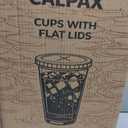 200 PACK 16oz Clear Plastic Cups with Lids, Disposable Cold Drinking Cups, 16 Ounce Large Clear Cup with Flat Lids with Holes for Smoothie, Milkshake, Bubble Tea, Parfait