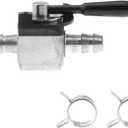 DGZZI Fuel Shut Off Valve for Scagg 1/4 inch Fuel Shut Off Valve Ball Valve for 180 Degree Oregon 07-403 Heavy Duty Inline Cut Petcock Gas Diesel Petrol Scag 48568