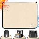Heat Resistant Mat for Air Fryer, 21 x 24in Heat Resistant Mat for Countertop, Fireproof Silicone Countertop Protector Appliance Slider Hot pod for Air Fryer, Coffee Maker, Toaster, Oven (Khaki)