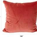 Creative Co-Op Cotton Velvet Square Pillow, Rust Finish, 18" x 18" x 1.5"