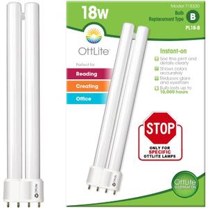 OttLite T18330 18w Daylight CFL Replacement Tube Bulb, Bulb Type B, Pack of 1 OttLite T18330 18w Daylight CFL Replacement Tube Bulb, Bulb Type B, Pack of 1