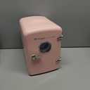 Frigidaire EFMIS171 Retro Mini Portable Personal Fridge - Ideal for Home, Office or Dorm - Includes Carrying Handle, AC/DC Wall/Car Charger (Pink)