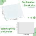 Xuhal 50 Pcs 2 x 2.8 Inches Blank Sublimation Glass Fridge Magnet Personalized Refrigerator Sublimation Include 25 Rectangle Glass Blank 25 Fridge Magnet for Office Kitchen Microwave Car DIY Decor