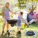 Gueray CD Player Portable Boombox Radio CD Players with Speakers Home Audio FM Radio AUX Input Support Headphones Playlist Mode PROG Playback for Outdoor Indoor Audiobooks (Power adapter not included)