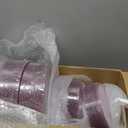 WDF 200PCS Pink Plastic Plates - Rose Gold Glitter Plastic Plates - Heavy Duty Pink Glitter Disposable Plates for Wedding Baby Shower Spring Birthday