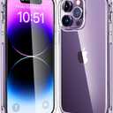 Mkeke for iPhone 14 Pro Case Clear, [Military Grade Protection] [Not Yellowing] Shockproof Phone Case for Apple iPhone 14 Pro 2022 (for iPhone 14 Pro Case 6.1", 1-Clear)