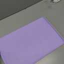Plain Color Solid Pastel Light Purple Bathroom Rugs Non Slip & Soft Bath Mat Carpets for Bathroom, Entryway & Kitchen 16 x 24inch