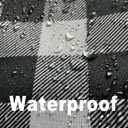 Waterproof Plaid Tablecloth Fabric - Round 50 Inch Classic Gingham Checker Table Cloth for Indoor/Outdoor Use - Buffalo Table Cover for Picnics, BBQs, and Parties