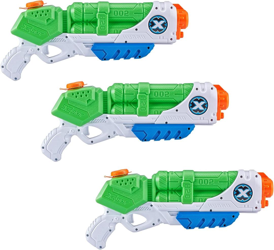 XSHOT Typhoon Water Blaster (3 Pack) - Summer Watergun Toys, Pump Action Water Toy for Children, Boys, Teen, Men