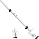 Steel Extra Tall Center Pole for Monitor Arm Mount,31.9 inches Sturdy Monitor Stand C Clamp/Grommet Pole only,White