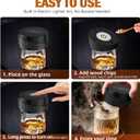 Electric Whiskey Smoker Kit with 6 Wood Chips, Smoker for Old Fashioned Cocktails Built in Electric Lighter, No Butane Needed, Cocktail Smoker Kit Gifts for Cocktail Lovers Friends Birthday