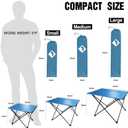 VILLEY Portable Camping Side Table, Ultralight Aluminum Folding Beach Table with Carry Bag for Outdoor Cooking, Picnic, Camp, Boat, Travel, Medium 19''