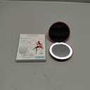 WOBSION Travel Compact Mirror,Portable 1x/10x LED Makeup Mirror with Magnification,Handheld 2-Sided Pocket Mirror, 3.5in Small Mirror for Purse,Handbag,Gift,Wine Red