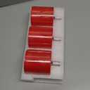 Red Flameless Pillar Candles Set of 3 (3"x3"), Battery Operated LED Candles with Timer and Remote, Real Wax Flickering Light for Christmas Decorations, Romantic Dinner or Holiday Gift