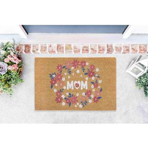 VCNY Home - Doormat, Outdoor Coir Doormat with Vinyl Backing, Perfect for Mother's Day, Floral Home Decor (Mom Pink/Peach, 17" x 28") (1'5" x 2'4" (Rectangular)) VCNY Home - Doormat, Outdoor Coir Doormat with Vinyl Backing, Perfect for Mother's Day, Floral Home Decor (Mom Pink/Peach, 17" x 28") (1'5" x 2'4" (Rectangular))