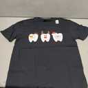 Dental Christmas Tooth Santa Snowman Reindeer T-Shirt, Medium