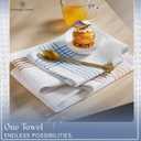 Waffle White & Multi Colors Kitchen Towels Set of 12, 100% Cotton, 16x26 inches, Durable Dish Towel, Quick Dry Dishcloths, Ideal for Drying, Wiping - Mustard Yellow, Sky Blue, Brown, 16 X 26 - 12 Pack