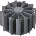 Silicone Storage Rack for Rotary Cheese Grater Blades, Kitchen Multi-Functional Storage Blade Holder, Flexible & Durable, Non-Slip, Quiet, Dishwasher Safe, without Blades (Grey)