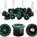 Honoson 16 Pcs Variable Arc Nozzle Radius High Efficiency Replacement Pop up Sprinkler Heads Compatible with Rainbird, Hunter, Orbit Pop-up Sprinklers(Green,12 Van)