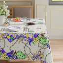 XCHI Beads Masks Iris Fleur De Lis Mardi Gras Tablecloth Rectangle Carnival Table Cloth Washable Table Covers for Indoor Dining Home Party Decorations 60x84 Inch