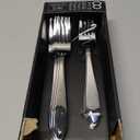 Oneida Taylor Everyday Flatware Dinner Forks, Set of 8, 18/0 Stainless Steel, Silverware Set, 1.5 x 3.75 x 8.6 inches