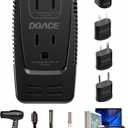 DOACE 2000W 220V to 110V Travel Voltage Converter for Hair Dryer/Straightener Curling Iron Electrical Kettle Toothbrush Shaver Laptop Cell Phone Camera, 10A Power Plug Adapters US to EU/UK/AU/Asia