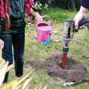 TCBWFY 4"x12" Auger Drill Bit for Planting Digging Holes,Garden Plant Flower Bulb Auger Spiral Drill Rapid Bulb Planter Earth Auger Bit Post or Umbrella Hole Digger for 3/8" Hex Drive