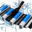 Enhanced Pool Vacuum Head with Direction-Control Swivel Handle Pool Brush Head with Wheels for Vinyl Liner Professional Weighted Pool Vac Cleaner for Inground & Above Ground Pool - Blue