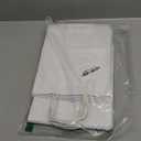 Oikss 100 Pack 5.25x3.25x8.25 Inch Small White Kraft Paper Bags with Handles Bulk for Birthday Wedding Party Favors Grocery Retail Shopping Business Goody Craft Gift Bags Cub Sacks (100pcs Count)