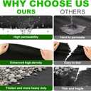 7oz Non Woven Geotextile Fabric with Stakes for French Drains, 3x60FT High Permeability Drainage Fabric Heavy Duty Landscape Fabric for Gravel Grid, Garden, Flower Beds, Weed Control, Erosion Control