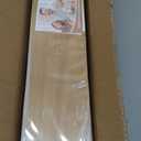 Acovy Picture Ledge Shelf, Floating Shelves Set of 6, 24 inch Long Picture Shelf for Wall with Lip, Wall Mounted Shelves for Bedroom, Living Room, Bathroom, Kitchen,Oak