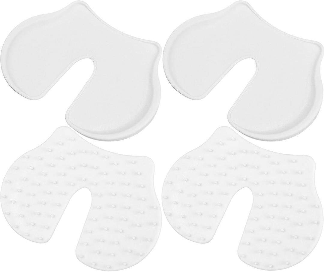 4Pcs Shot Helper Pain Blocker Device, Reusable Shot Assist Pads, Kids Shot Blocker Easy to Clean, Shot Helper Pain Blocker Device for Immunization Injection (White)