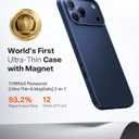 TORRAS Magnetic Slim Fit for iPhone 17 Pro Case 6.3 inch, Ultra-Thin, Compatible with MagSafe, Lightweight Matte Anti-Scratch Hard PC Cover Phone Case for iPhone 17 Pro OriginFit, Deep Blue