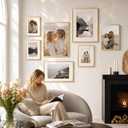 20x30 Poster Frame Gold, Aluminum Metal 20 x 30 Frame with Removable Mat, 20 by 30 Gold Picture Frame Matted to 16x24 Photo, Real Tempered Glass for Home and Office Gallery Wall, 1 Pack
