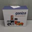 Ganiza Smoothie Blender, 900W Blenders for Shakes and Smoothies, 15-Piece Personal Blender and Grinder Combo for Kitchen, Smoothies Maker with 4 BPA-Free Portable Cup, Nutritious Recipe (Black)