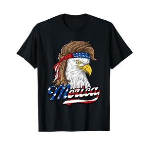 Merica - Patriotic USA Eagle of Freedom - 4th of July T-Shirt Medium