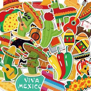 2 x Mexico PVC Waterproof Stickers(60pcs) for Bottles,Luggages,Laptop,Skateboard,Notebooks,Cars,Motorcycles,Bicycles