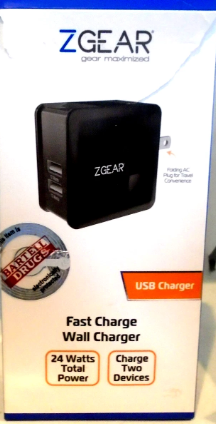 ZGEAR Fast Charge Wall Charger USB Charger 24W Two Port