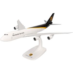 Herpa Snap-fit Airplane Model UPS Boeing 747-8F on Scale of 1:250, Plastic Miniature with pedastal, Model Building, Collectors Edition