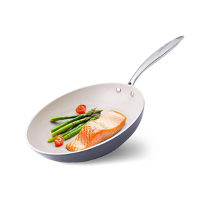 Mueller Frying Pan, Heavy Duty German Stone Coating Non Stick Frying Pans, No PFOA or APEO, Paella Pan, Dishwasher and Oven Safe, Even Heat Distribution, Cool Stainless Steel Handle, Light Grey
10 Inch