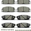Front Rear Ceramic Brake Pads With Clips Fit For Lexus Es300h/Es350/Ux250h/Toyota Rav4 2019-2023,For Lexus Ux200/Es250/Toyota Avalon 2019-2022,For Toyota Camry/C-Hr/Corolla Cross/Venza D1879 D2076