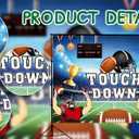 Football Party Backdrop Touch Down Sports Match Medal Trophy Football Field Photography Background Kids Adults Boys Football Sports Themed Birthday Party Decoration 8x6FT (8x6FT(width 240cm x Height 180cm))