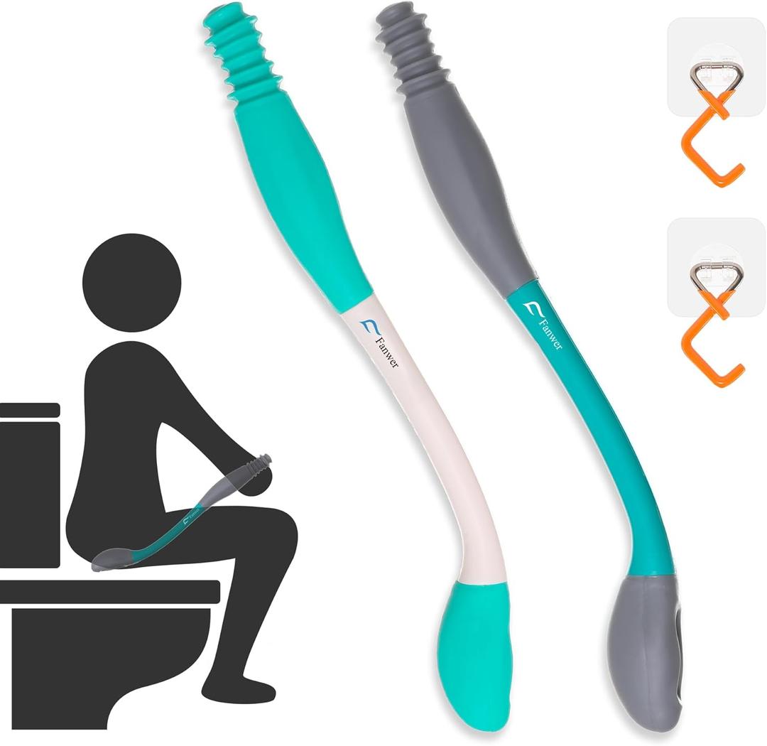 Toilet Aids for Wiping 15.7 Long Reach Comfort Butt Wiper Tools Self-Help Toilet Butt Wipe Tool, Elderly from Back Surgery