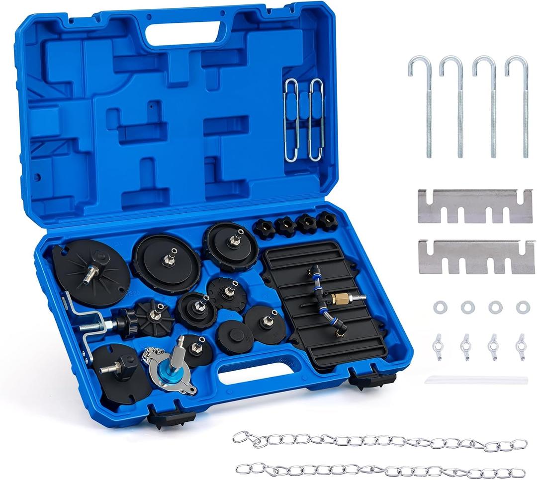 Orion Motor Tech Brake Master Cylinder Bleeder Kit, Brake Bleeder Kit with 12 Master Cylinder Adapters, Brake Bleeding Tool Compatible with Lexus BMW Toyota Audi More, Brake Fluid Bleeding Kit