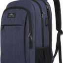 MATEIN Large College Backpack, Sturdy Computer Backpack with USB Charging Port Fits 17 inch Notebook, Carryon Luggage Travel Laptop Bag for Business Men and Women Christmas New Year Gift, Blue