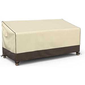 MR. COVER Outdoor Couch Cover Waterproof, Patio Furniture Covers for 3-Seater Couch, Fits up to 88"W x 40"D x 35"H, Moisture-proof & UV-protection, Brown & Khaki